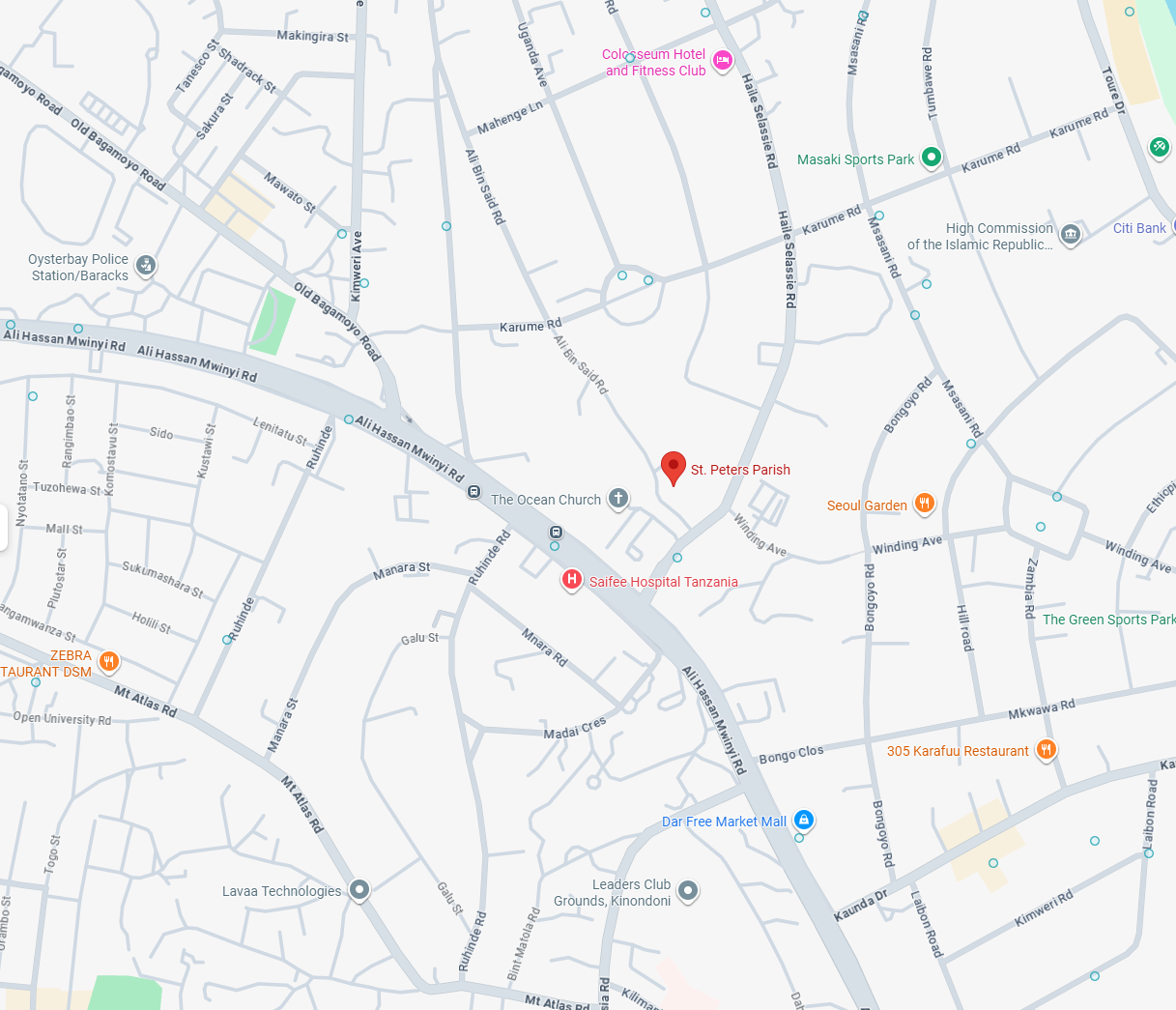 St. Peter’s Catholic parish map